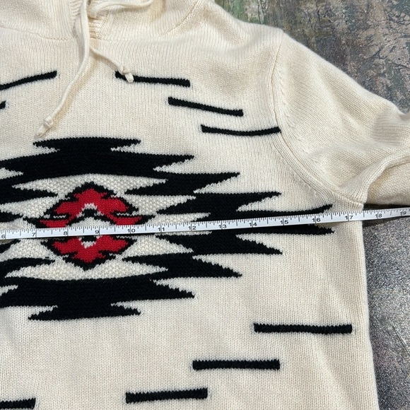 Polo Ralph Lauren Wool Cashmere Sweater Aztec Hoodie sz Small - Picture 10 of 11